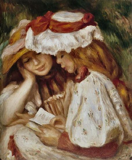 Pierre Auguste Renoir Jeunes Filles lisant oil painting picture
